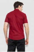 Сорочка чоловіча однотонна, колір бордовий, 214R7003-5 - фото № 3