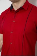 Сорочка чоловіча однотонна, колір червоний, 214R7003-5 - фото № 5