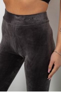 Лосины женские велюровые однотонные, цвет серый, 214R263-1 - фото № 4