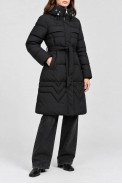 Куртка женская однотонная с капюшоном зимняя, цвет черный, 244R8806 - фото № 2
