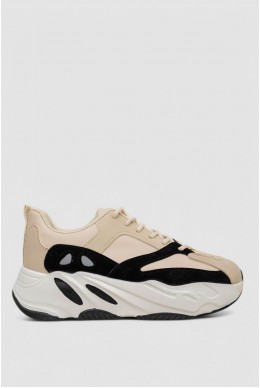 Кроссовки женские  -уценка, цвет бежево-черный, 248RC20-U-4