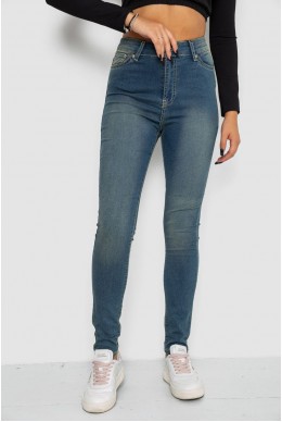 Джинси жіночі середньої посадки  -уцінка, колір синій, 247R6247-1-U-1