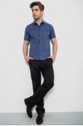 Мужская рубашка с принтом, цвет синий, 186R7022-1 - фото № 1