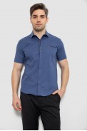 Мужская рубашка с принтом, цвет синий, 186R7022-1 - фото № 0