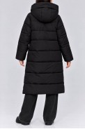 Куртка женская однотонная с капюшоном зимняя, цвет черный, 244R8809 - фото № 3
