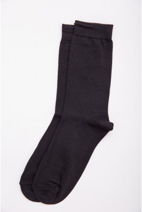 Чоловічі однотонні шкарпетки чорного кольору 131R137301