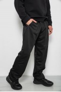Спортивные штаны мужские однотонные, цвет черный, 244R41272 - фото № 2