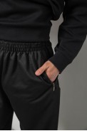 Спортивные штаны мужские однотонные, цвет черный, 244R41272 - фото № 4