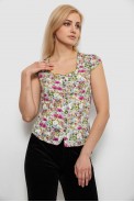 Блуза c цветочным принтом, цвет фуксия, 230R262 - фото № 0