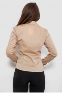 Рубашка женская однотонная  -уценка, цвет бежевый, 230R068-8-U-2 - фото № 3