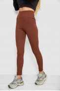 Лосины в рубчик  -уценка, цвет коричневый, 221R607-U-2 - фото № 2
