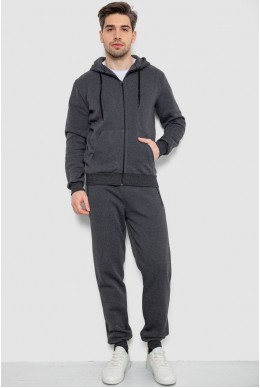 Спорт костюм чоловічий на флісі, колір темно-сірий, 129R7630