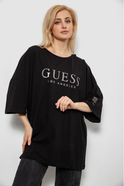 Футболка женская с принтом, цвет черный, 244R3019