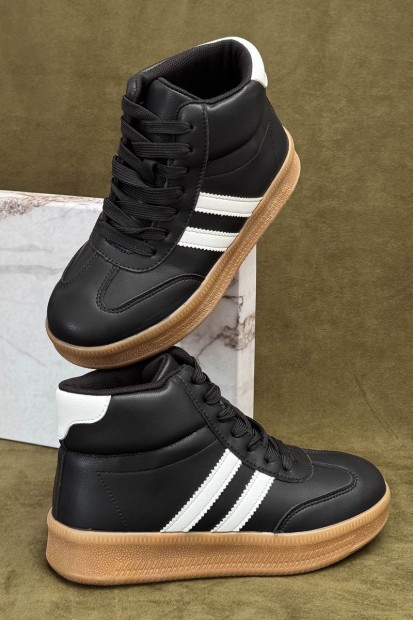 Кроссовки женские демисезонные, цвет черно-белый, 248RSD20-3