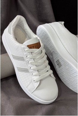 Кеди жіночі, колір біло-сірий, 248RR67