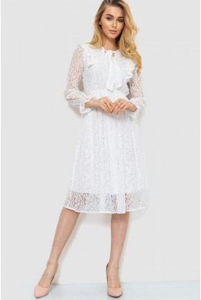 Платье нарядное, цвет белый, 186R1959