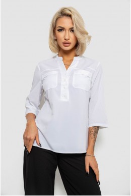 Блуза однотонная  -уценка, цвет белый, 230R97-1-U-13