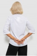 Блуза однотонная  -уценка, цвет белый, 230R97-1-U-13 - фото № 3