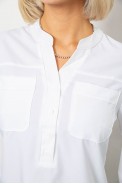 Блуза однотонная  -уценка, цвет белый, 230R97-1-U-14 - фото № 4