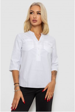 Блуза однотонная  -уценка, цвет белый, 230R96-13-U-5