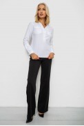 Блуза однотонна  -уцінка, колір білий, 230R96-12-U-7 - фото № 1
