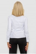 Блуза однотонна  -уцінка, колір білий, 230R96-12-U-7 - фото № 3