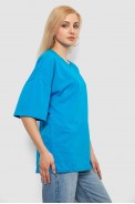 Футболка женская однотонная, цвет голубой, 244R2023 - фото № 2