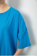 Футболка женская однотонная, цвет голубой, 244R2023 - фото № 4
