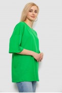 Футболка женская однотонная, цвет зеленый, 244R2023 - фото № 2