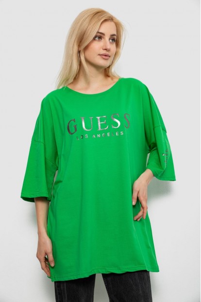 Футболка женская с принтом, цвет зеленый, 244R3019