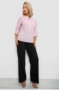 Блуза однотонна  -уцінка, колір рожевий, 230R97-1-U-12 оптом - фото № 1