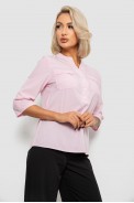 Блуза однотонна  -уцінка, колір рожевий, 230R97-1-U-12 оптом - фото № 2