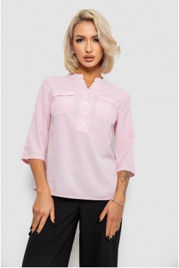 Блуза однотонная  -уценка, цвет розовый, 230R97-1-U-12