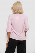 Блуза однотонна  -уцінка, колір рожевий, 230R97-1-U-12 оптом - фото № 3