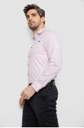 Рубашка мужская однотонная с принтом, цвет розовый, 186R2011 - фото № 2