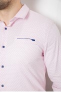 Рубашка мужская однотонная с принтом, цвет розовый, 186R2011 - фото № 4