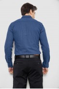 Рубашка мужская однотонная с принтом, цвет синий, 186R2011 - фото № 3