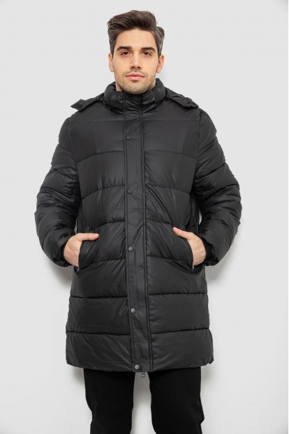 Куртка мужская зимняя удлиненная  -уценка, цвет черный, 244RH76-15-U