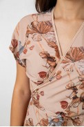 Платье женское однотонное с принтом, цвет бежевый, 257R177-5 - фото № 4