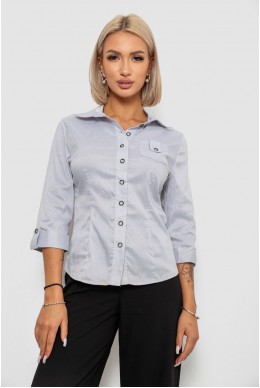 Рубашка классическая в полоску  -уценка, цвет светло-серый, 230R645-U