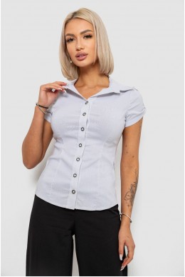 Рубашка классическая в полоску  -уценка, цвет светло-серый, 230R668-U