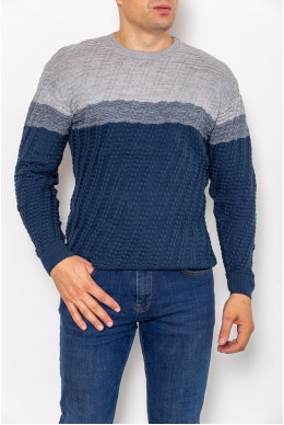 Светр чоловічий  уцінка, колір сіро-синій, 161R677-U