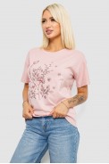 Футболка женская с принтом  -уценка, цвет персиковый, 221R2804-U-2 - фото № 2
