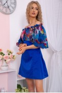 Міні-сукня з квітковим принтом, кольору електрик, 167R306-10