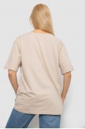 Футболка женская с принтом, цвет бежевый, 244R2010 - фото № 3