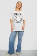 Футболка женская с принтом, цвет молочный, 244R2010 - фото № 1