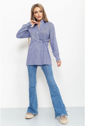 Блузка жіноча, колір синьо-білий, 115R199