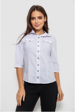 Сорочка жіноча однотонна, колір білий, 230R068-5