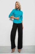 Сорочка жіноча однотонна, колір бірюзовий, 230R068-5 - фото № 1