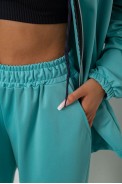 Спортивный костюм женский  -уценка, цвет бирюзовый, 238R114-1-U - фото № 5